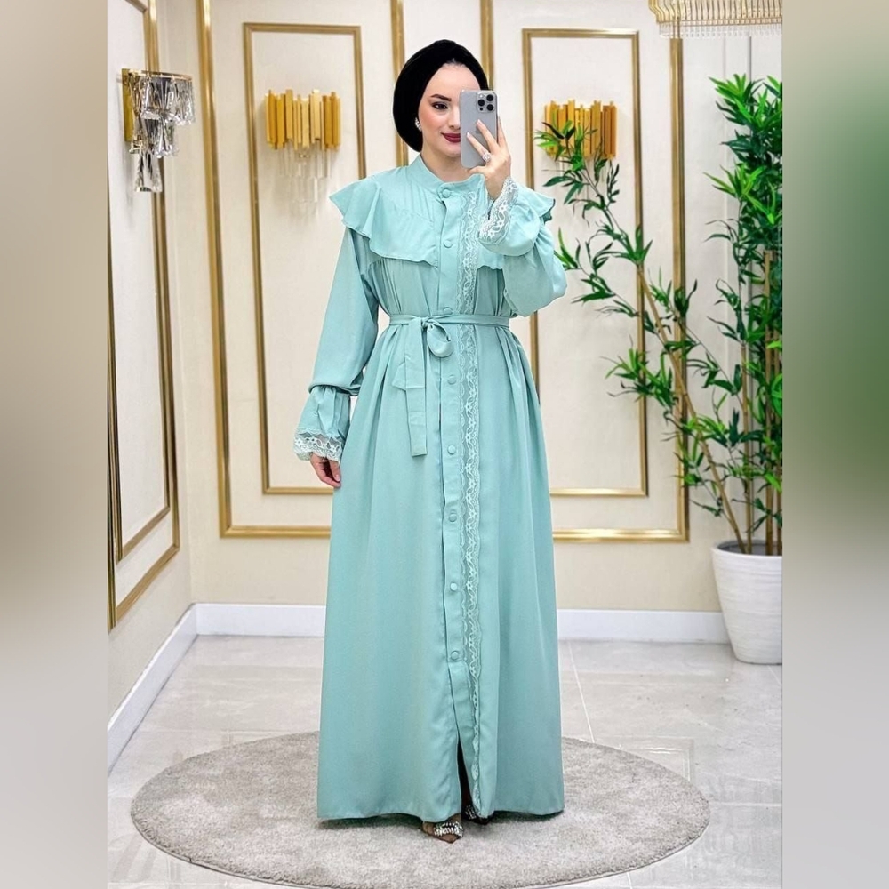 NWT Mint Green Self Belted Maxi Dress